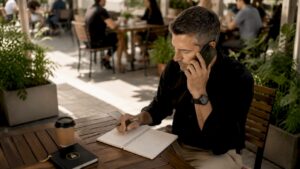 Un señor llama para pedir una mesa