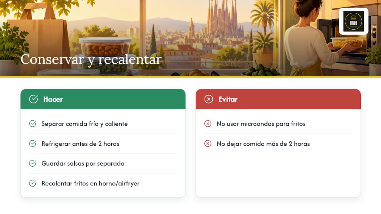 Cómo conservar y recalentar comida para llevar
