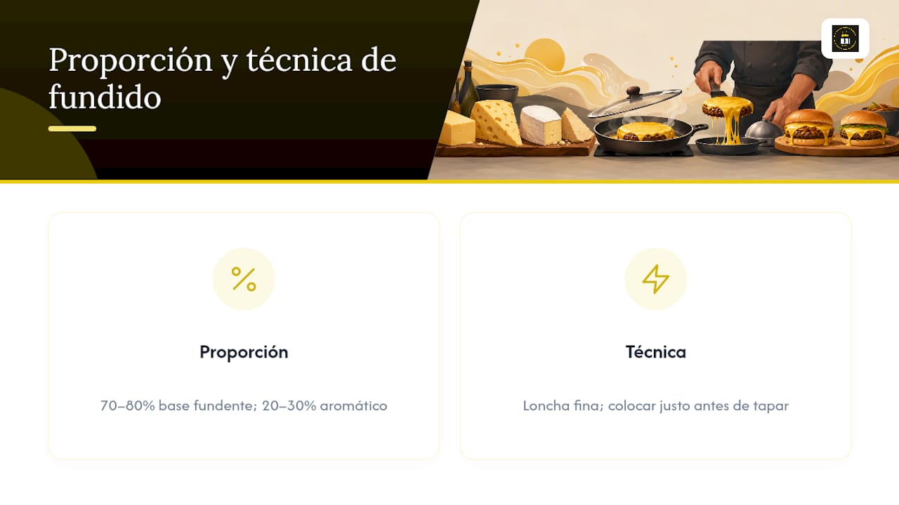 Cantidad y pasos para mezclar quesos