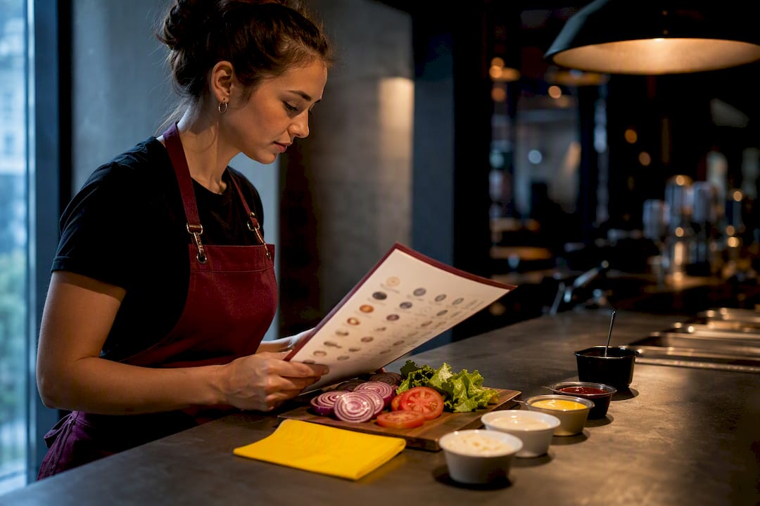 Consulta de alérgenos en la barra del restaurante