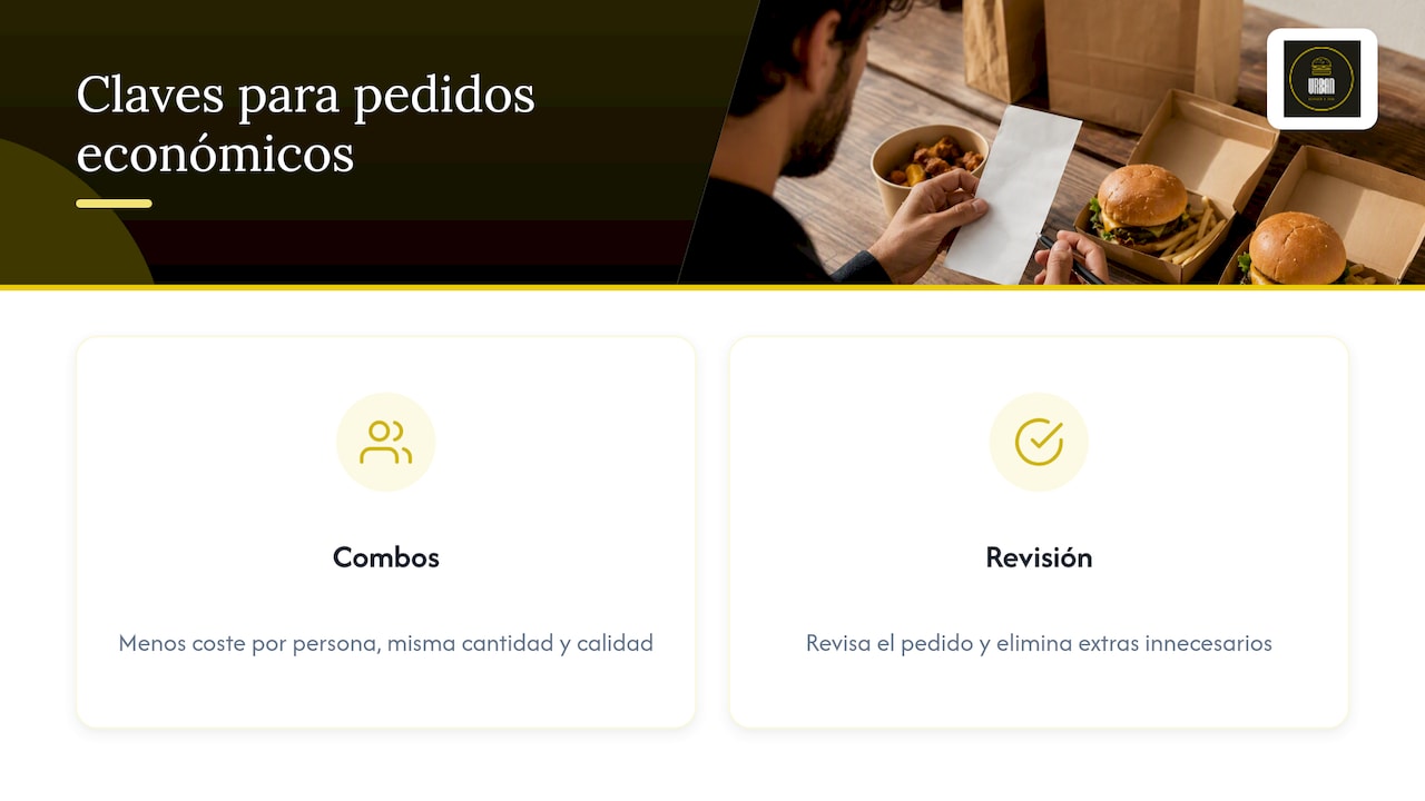 6. Cómo facilitamos pedidos más económicos en Urban Burger Bar — overview diagram